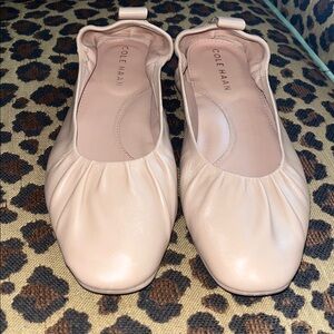 EUC! Cole Haan York Nude Leather Ballet Flats